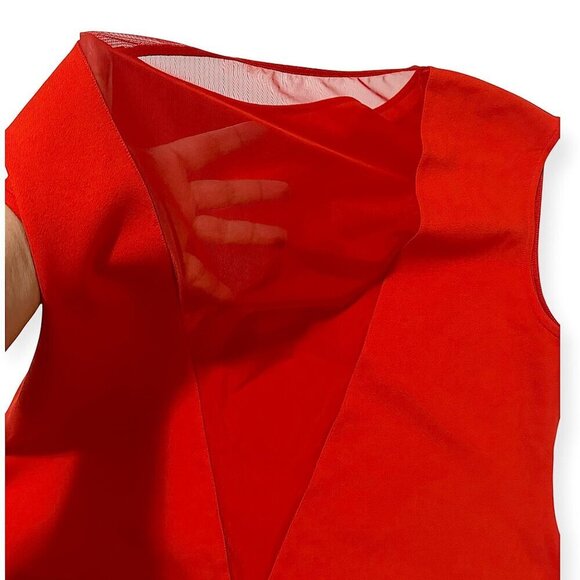 Victor Glemaud Cap Sleeve Bodycon Mini Dress, Red, Size XL, New with tag - Picture 13 of 16